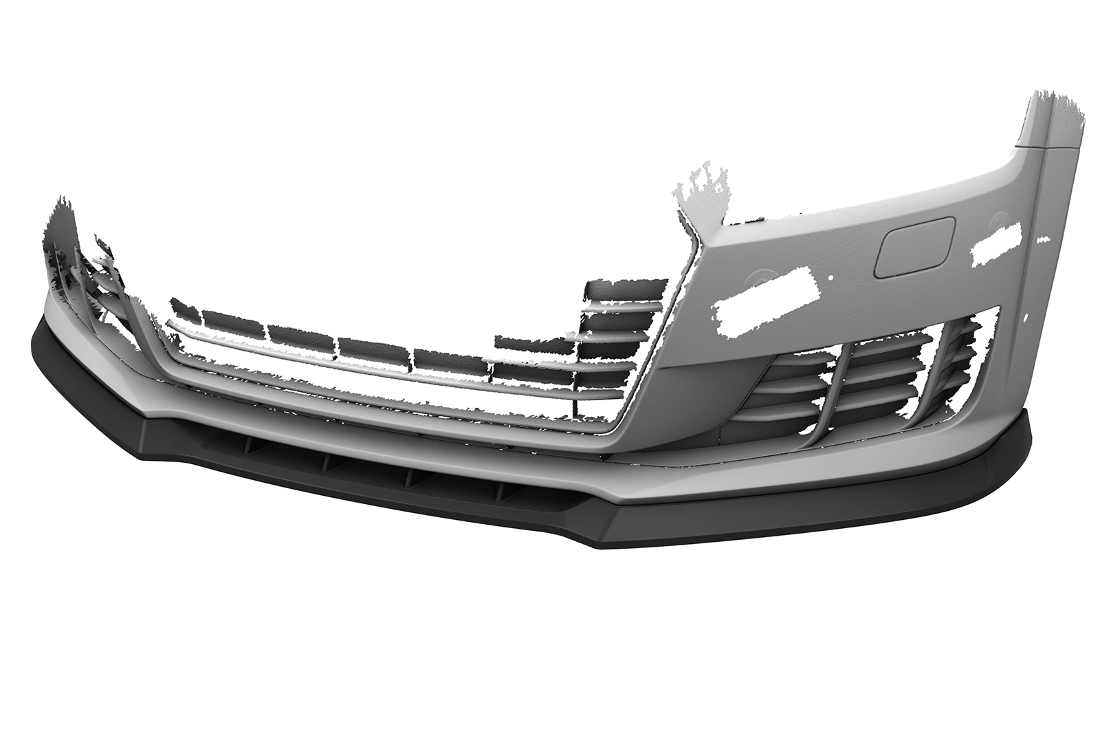 Voorspoiler Audi TT FV/8S Glans Zwart - CSR Design