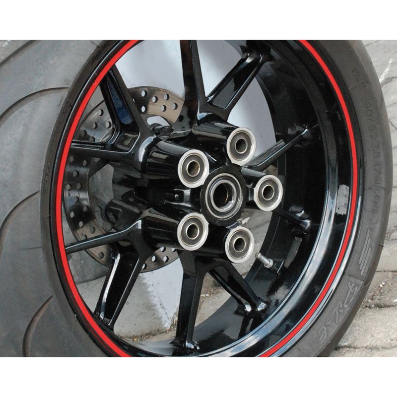 Foliatec PIN-Striping voor velgen rood - Breedte = 6mm: 4x2,15 meter