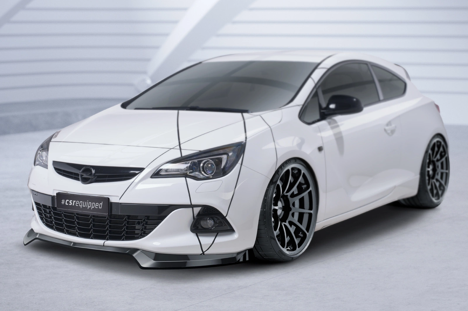 Voorspoiler Opel Astra J GTC Glans Zwart (01/2012–04/2018 Facelift) CSR