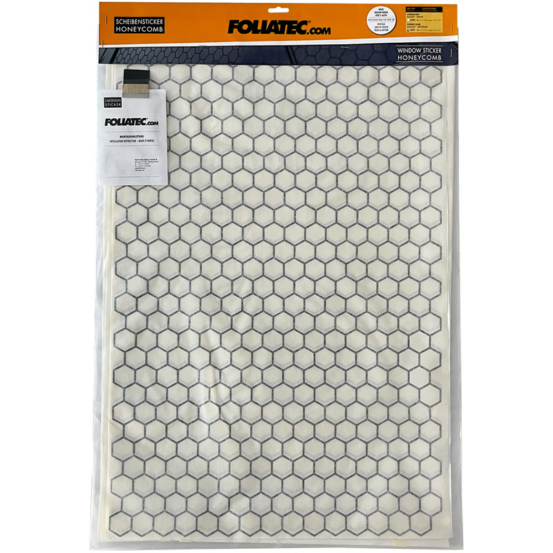 Foliatec Raamsticker Honingraat - Set à 3 stuks 75x50cm - Matzwart