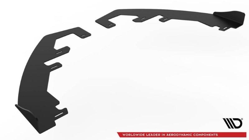 Voorspoiler Ford Fiesta Mk8 ST / ST-Line Racing Glanzend Zwart + Kleppen
