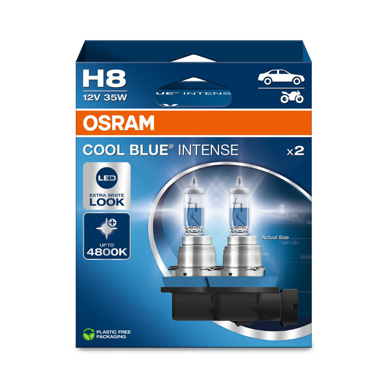 Osram Cool Blue Intense Halogeen lampen - H8 - 12V/55W - set à 2 stuks