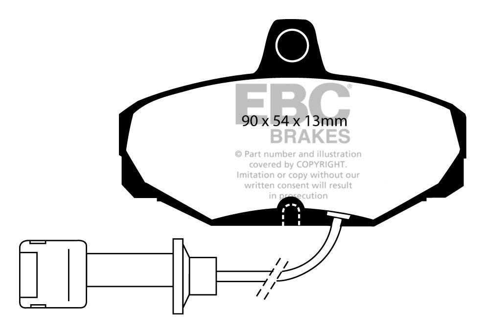 EBC Brakes FORD Sierra 2.8 XR 4x4 85-90 Remblokken achterzijde