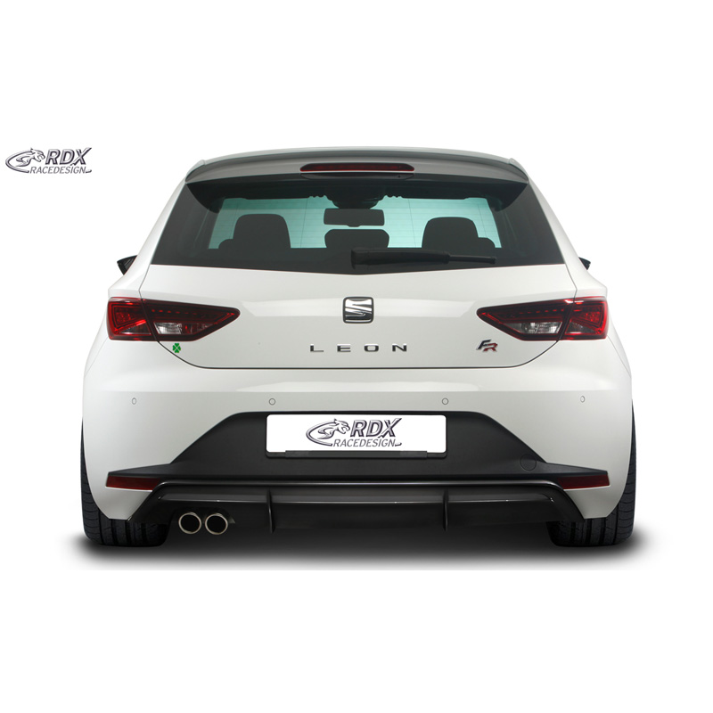 Achterskirt 'Diffusor'  Seat Leon 5F FR SC/5-deurs 2013-2017 excl. ST/Cupra (ABS zwart glanzend)