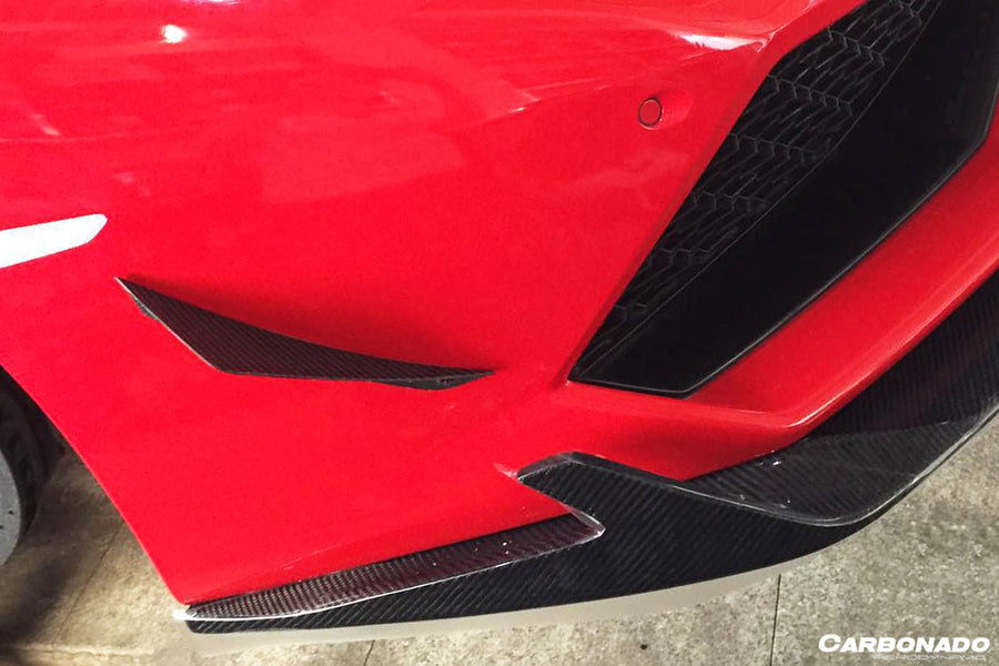 Lamborghini Huracan LP610 RZS Style Front Bumper Carbon Fiber Canards 2015-2020