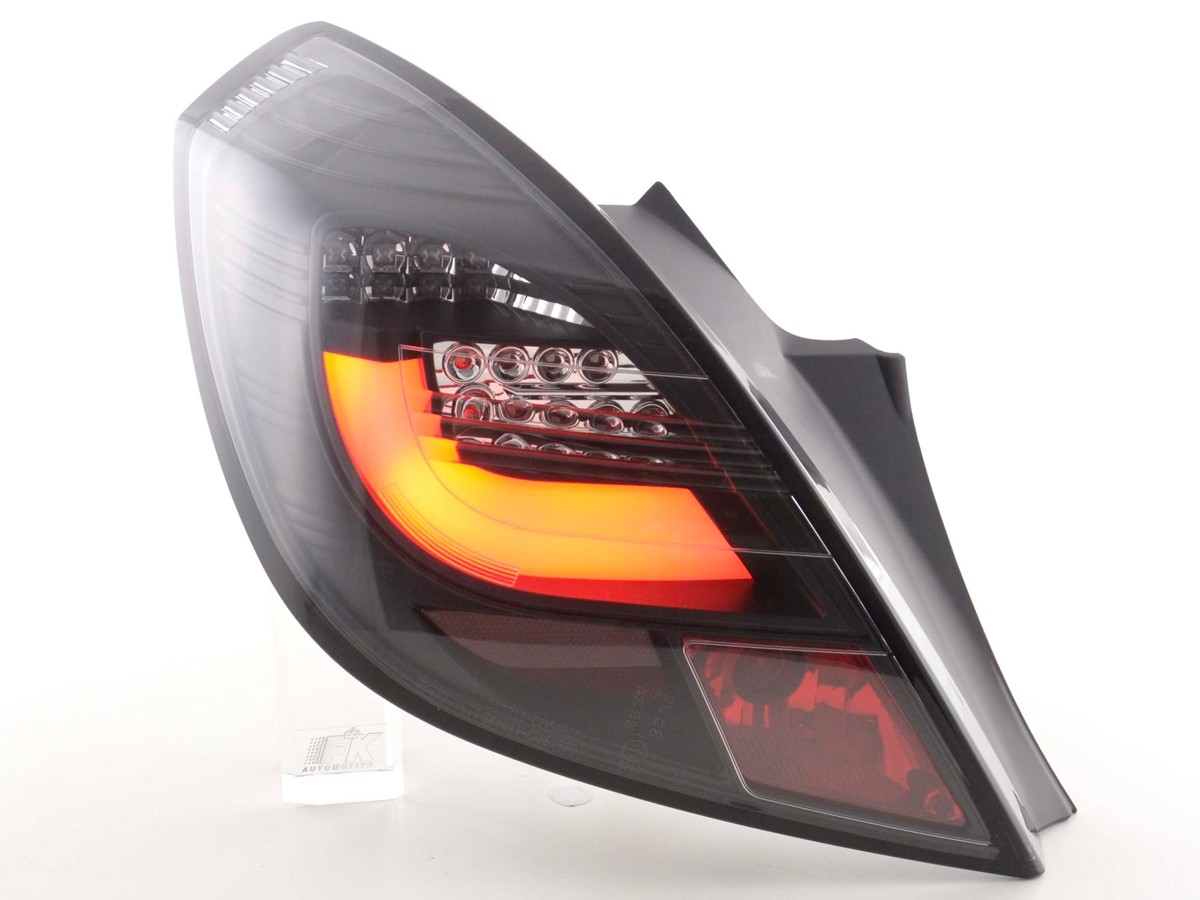 Achterlichten Opel Corsa D Tube LED Zwart (2006-2010)