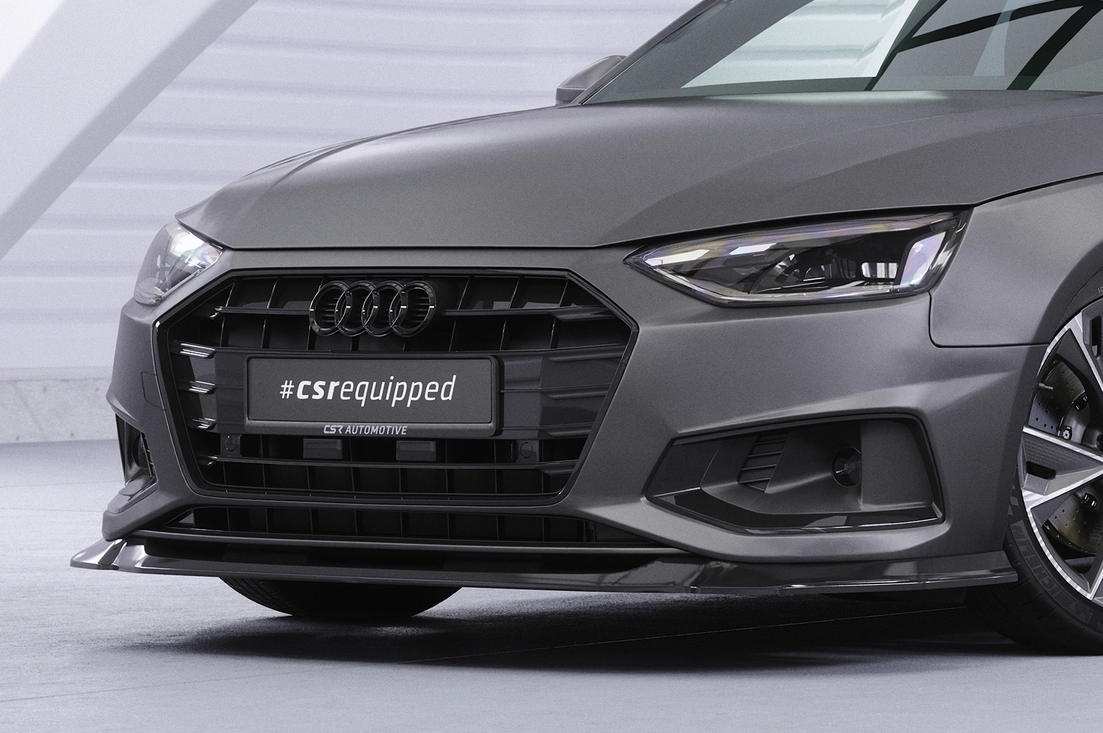 Voorspoiler Audi A4 B9 (Typ 8W) Facelift Glans Zwart – CSR Automotive