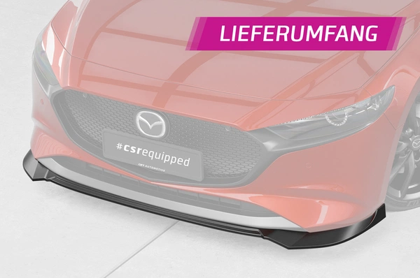 Voorspoiler Mazda 3 (Typ BP) Glans Zwart (2019–)