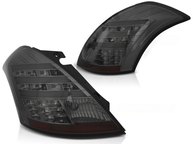 Achterlichten Suzuki Swift met Tube en LED 10- Smoke/Zwart