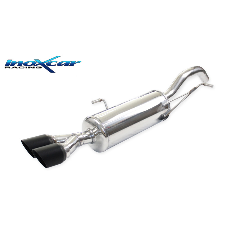 100% RVS Sportuitlaat  Peugeot RCZ 1.6 THP 156pk 2010- 2x80mm Ceramic Black