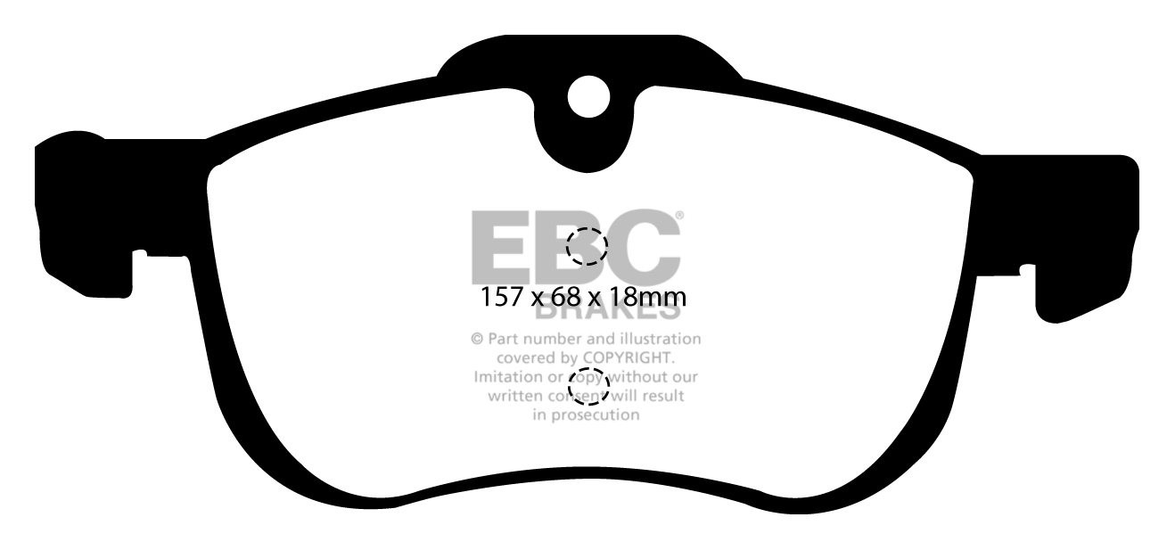 EBC Brakes MG ZT 1.8 Turbo 2002-2005 Remblokken voorzijde
