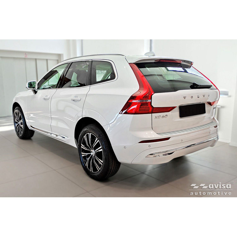 Avisa RVS gepoedercoate Achterbumperprotector  Volvo XC60 II 2017-2021 & FL 2021- incl. R-Design 'Soft Silver'