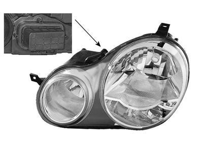 koplamp, H1+H7, elektr verstelb, incl stelmotortje, rechts VW Po