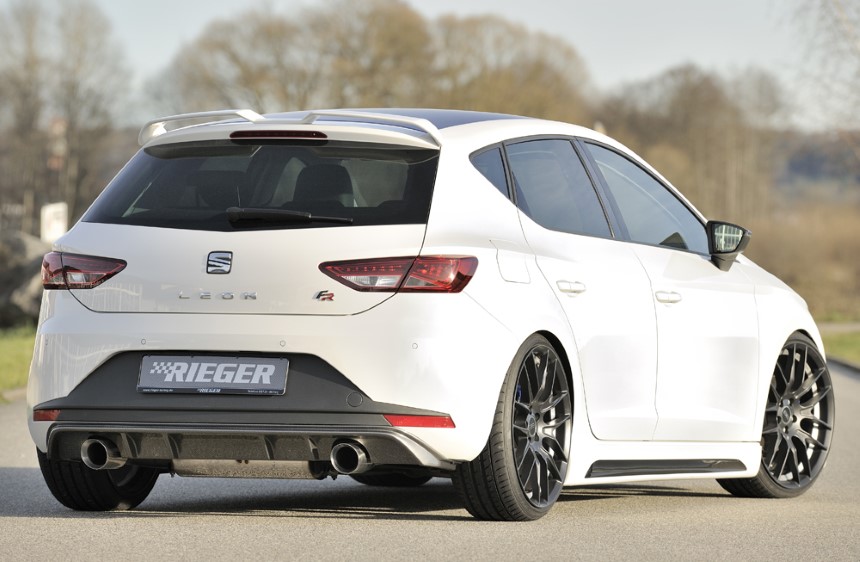 Diffuser Seat Leon F5 FR Rieger sportuitlaat links + rechts carbon-look
