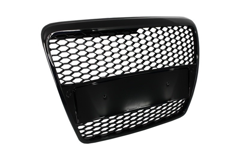 Grill Audi A6 4F C6 (2004-2007) RS Design Piano Black Embleemlo