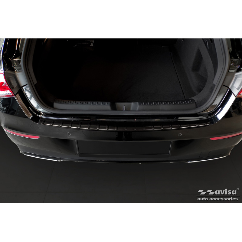Zwart RVS Achterbumperprotector  Mercedes CLA II (X118) Shooting Brake 2019- 'Ribs'