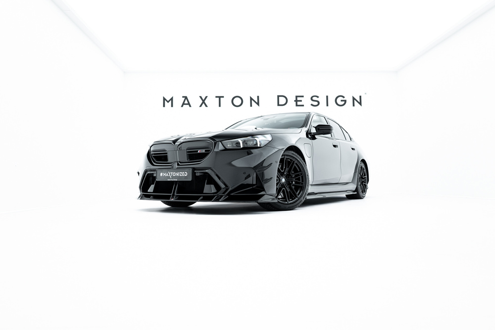 Voorspoiler V.1 BMW M5 Sedan / Touring G90 Glans Zwart Maxton