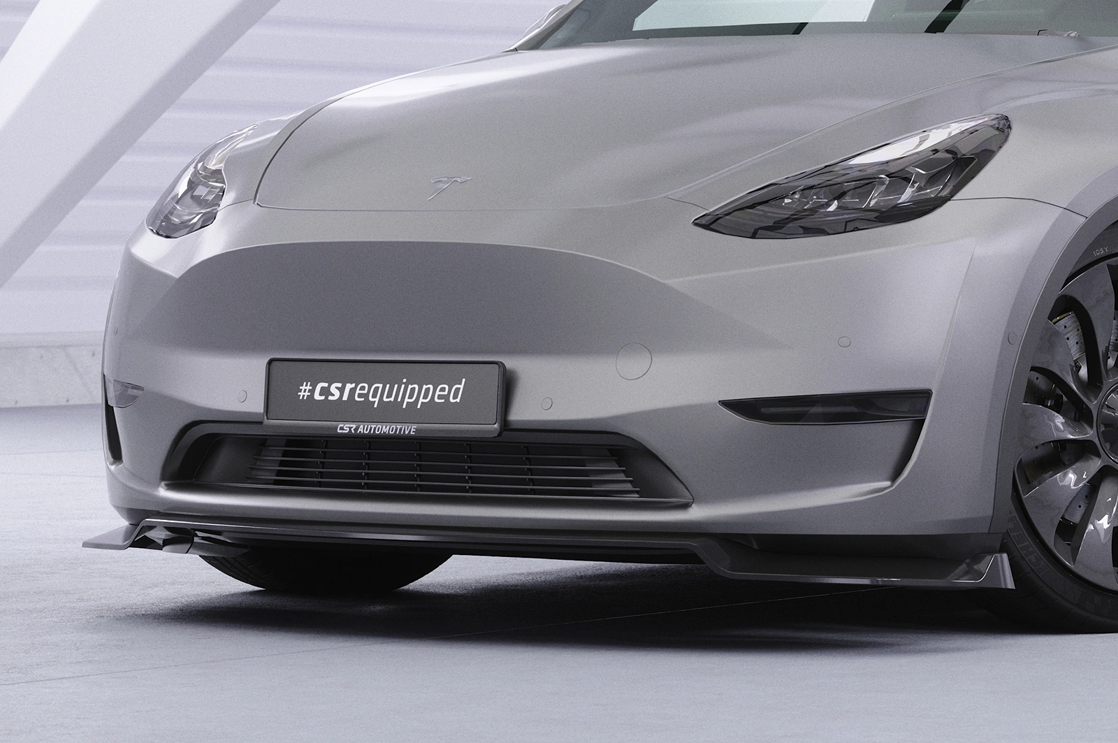 Voorspoiler Tesla Model Y glans zwart