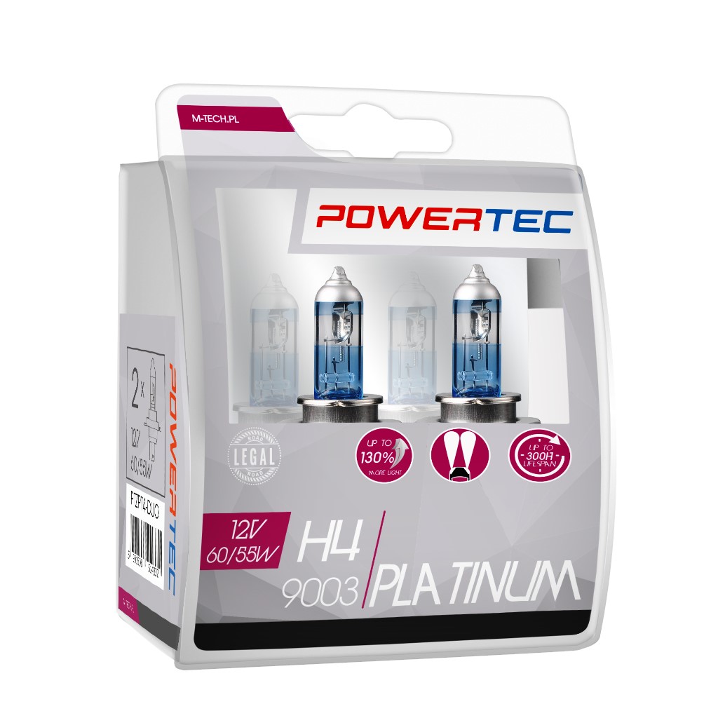 H4 Platinum +130% 12V DUO M-Tech Powertec