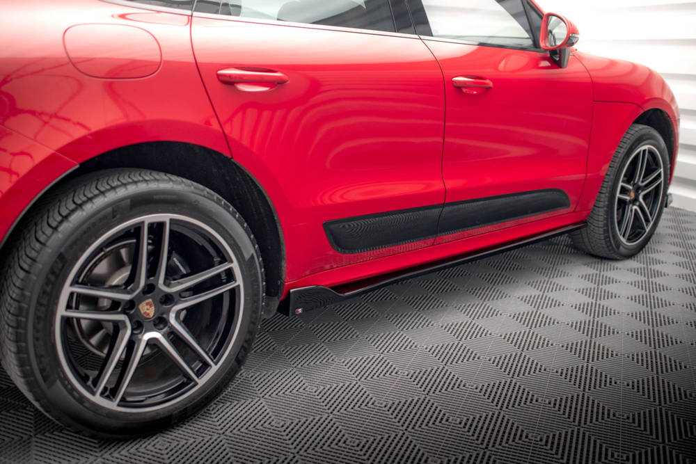 Zijskirts Porsche Macan MK1 FL Maxton Glans Zwart