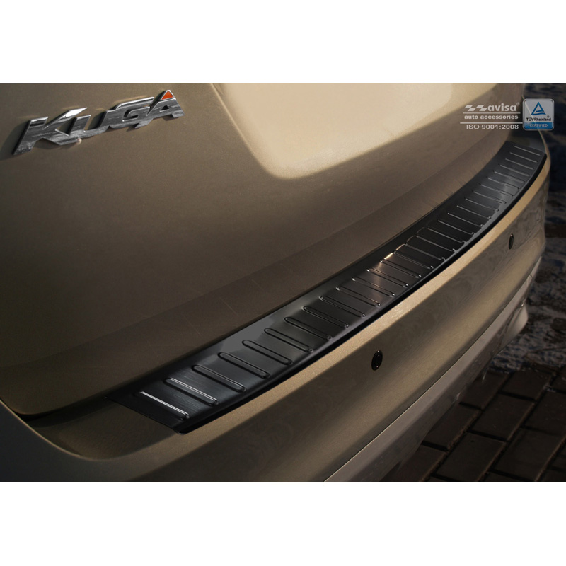 Zwart RVS Achterbumperprotector  Ford Kuga 2008-2012 'Ribs'
