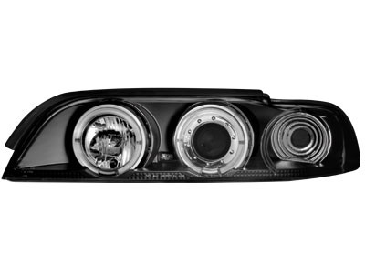 Koplampen BMW E39 Angel Eyes zwart