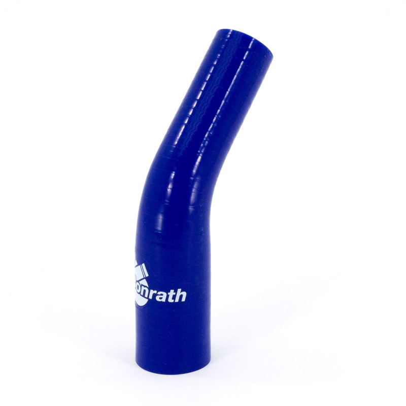 Bonrath Siliconen slang Reducer 45 graden bocht - Lengte:50mm - Ø22>16mm