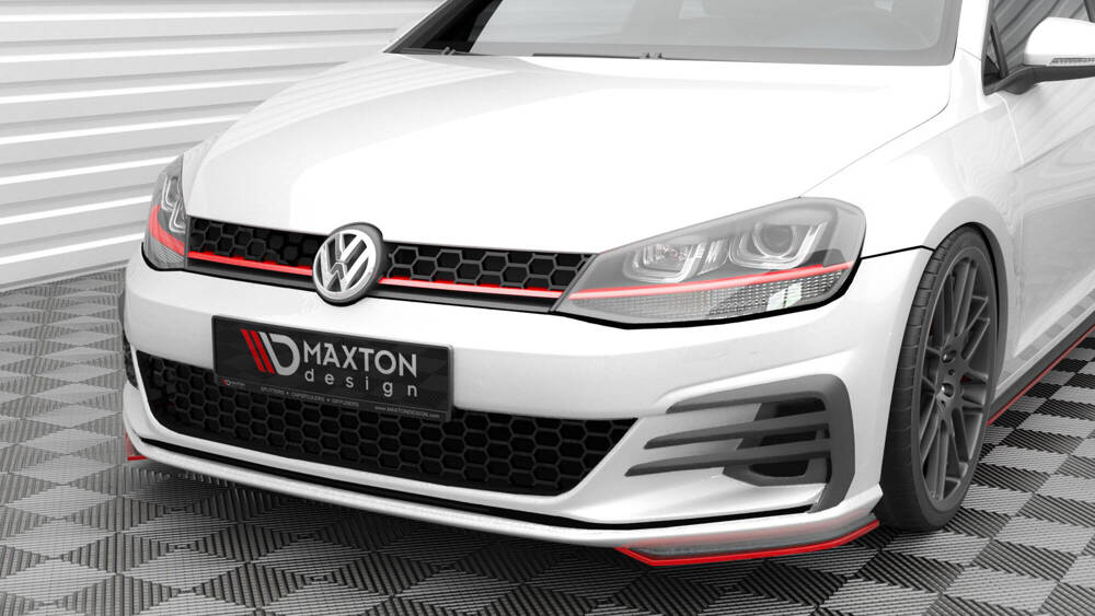 Voorspoiler VW Golf 7.5 GTI Facelift Glans Rood V.6