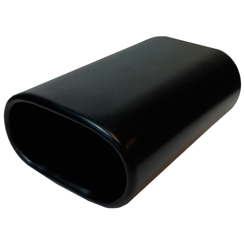 Uitlaatsierstuk Staal/Zwart - 76x135mm - lengte 210mm - 35-55mm aansluiting