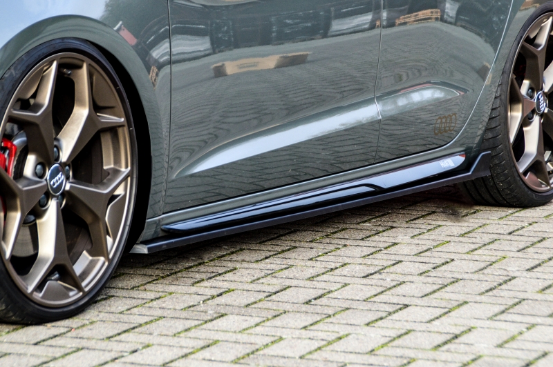 Zijskirts Audi A1 GB S-Line Sportback Glans Zwart