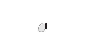 90 graden knik 1 3/4 inch (44,5mm) Simons RVS