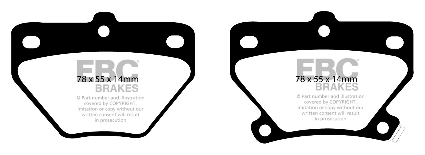 EBC Brakes TOYOTA Yaris 1.5 (NCP13) 2001-2006 Remblokken achterz