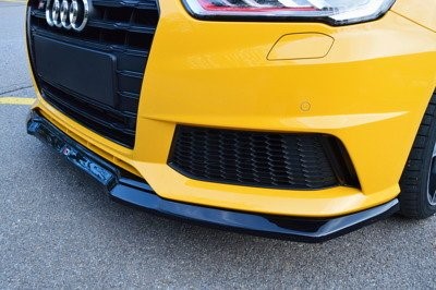 Voorspoiler Audi S1 8X glanzend zwart
