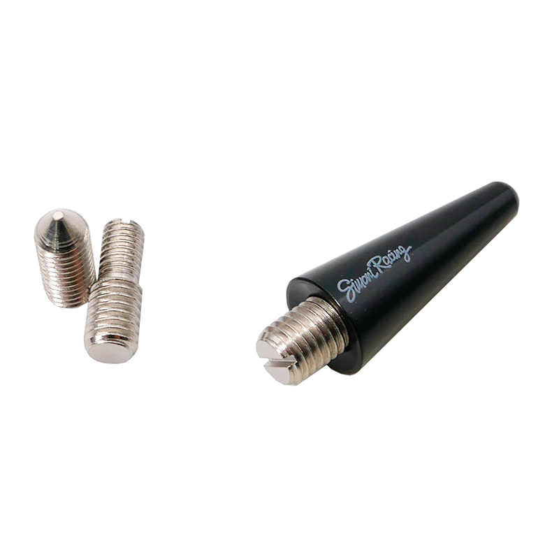 Simoni Racing Aluminium Antenne Top - Zwart - Lengte 3cm