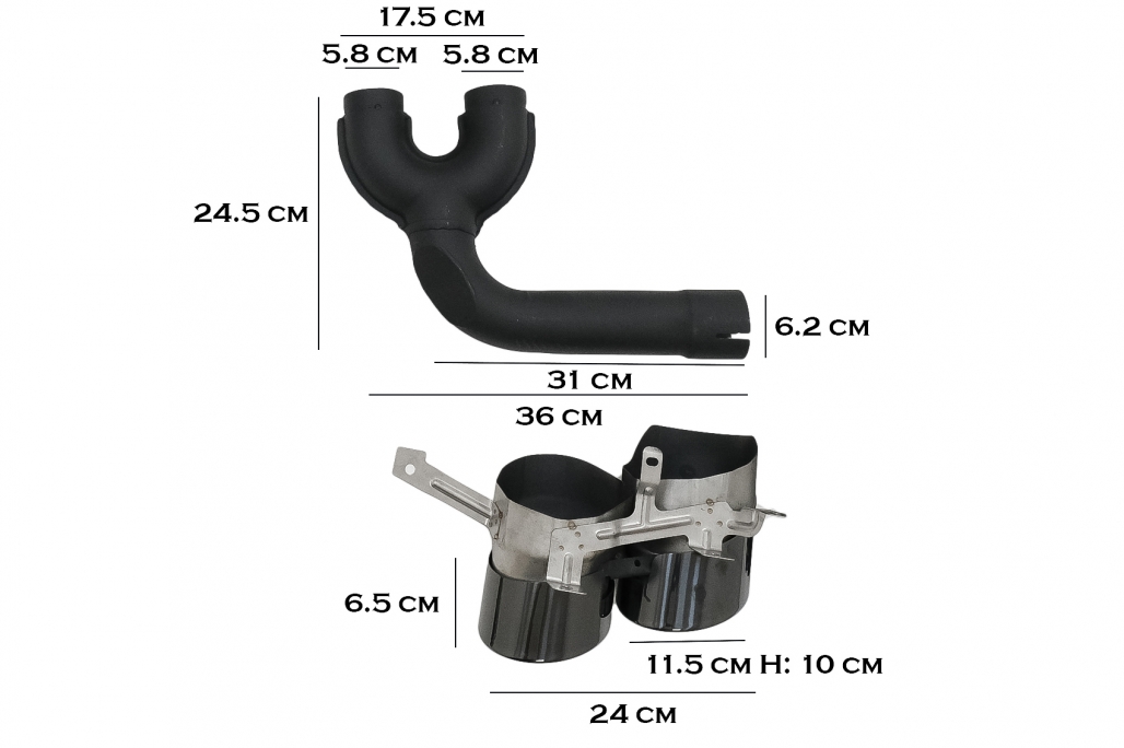 Diffuser Audi Q7 SUV 4M Facelift (2020-up) SQ7 Design Zwart