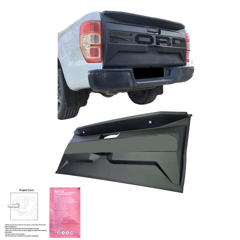 Achterklepcover  Ford Ranger T6/T7/T8 2012-2022 - Matzwart