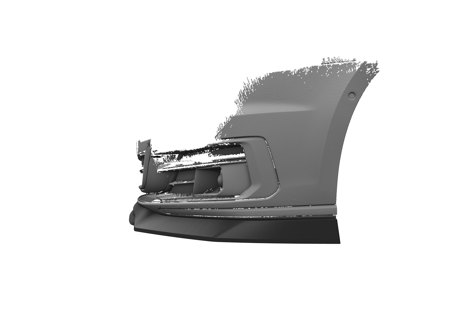 Voorspoiler Audi A8 (D5) Glans Zwart (2017–2021) CSR