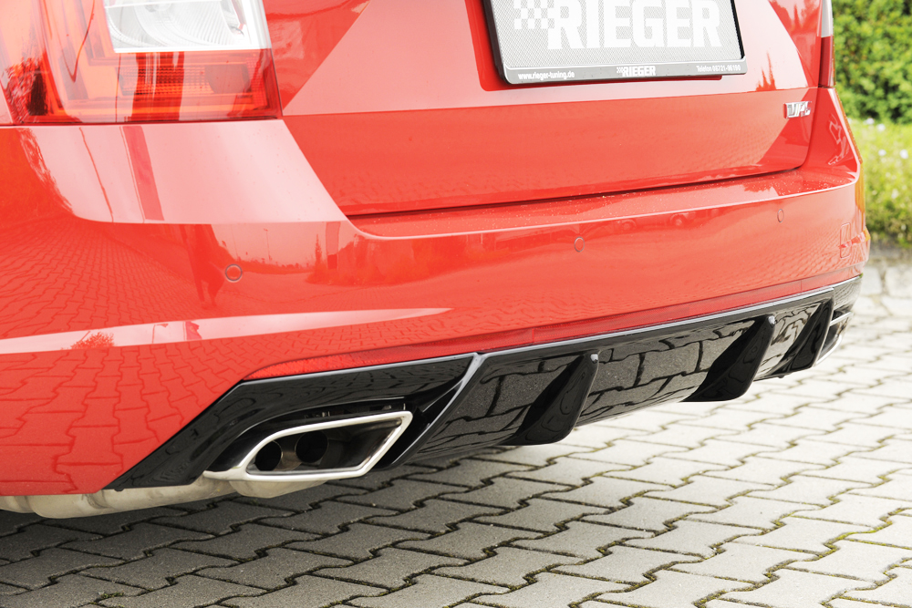 Achterbumper Diffusor Glossy Black Skoda Octavia RS 5E