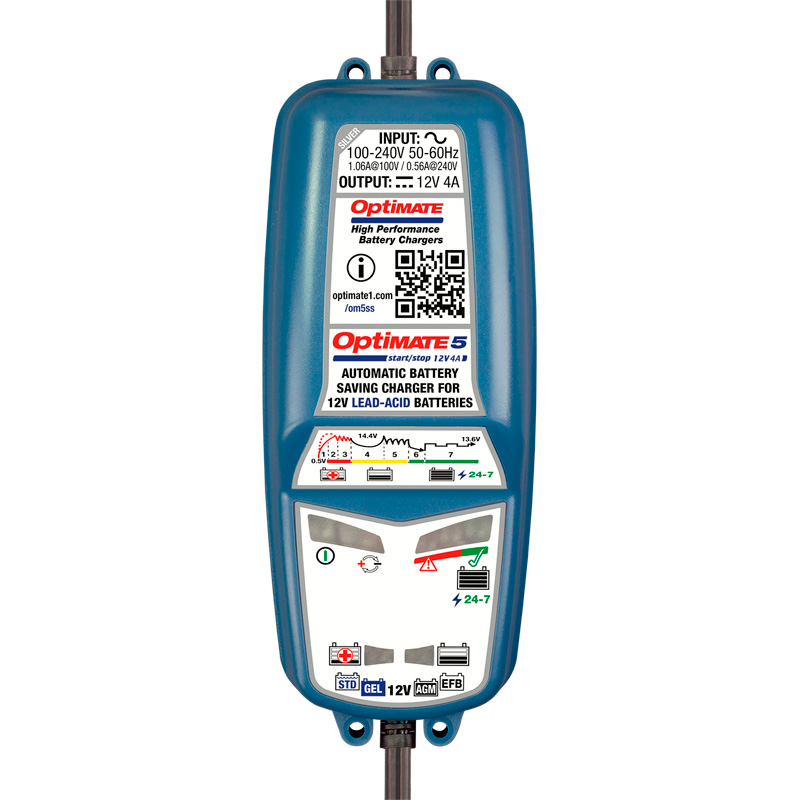 OptiMate 5 Start Stop - 12V/4.0Amp 7-staps Acculader / tester / onderhouder