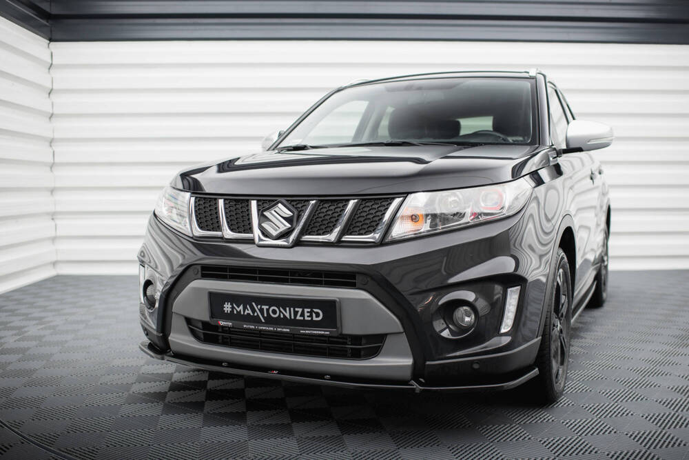 Voorspoiler V.2 Suzuki Vitara S Mk2 Maxton Glans Zwart