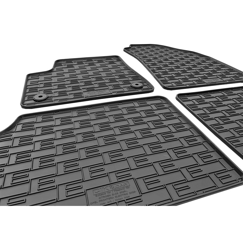 CIKCAR Rubber matten  Opel Frontera / Citroën C3 Aircross 2024- (EV) (4-delig + montagesysteem)
