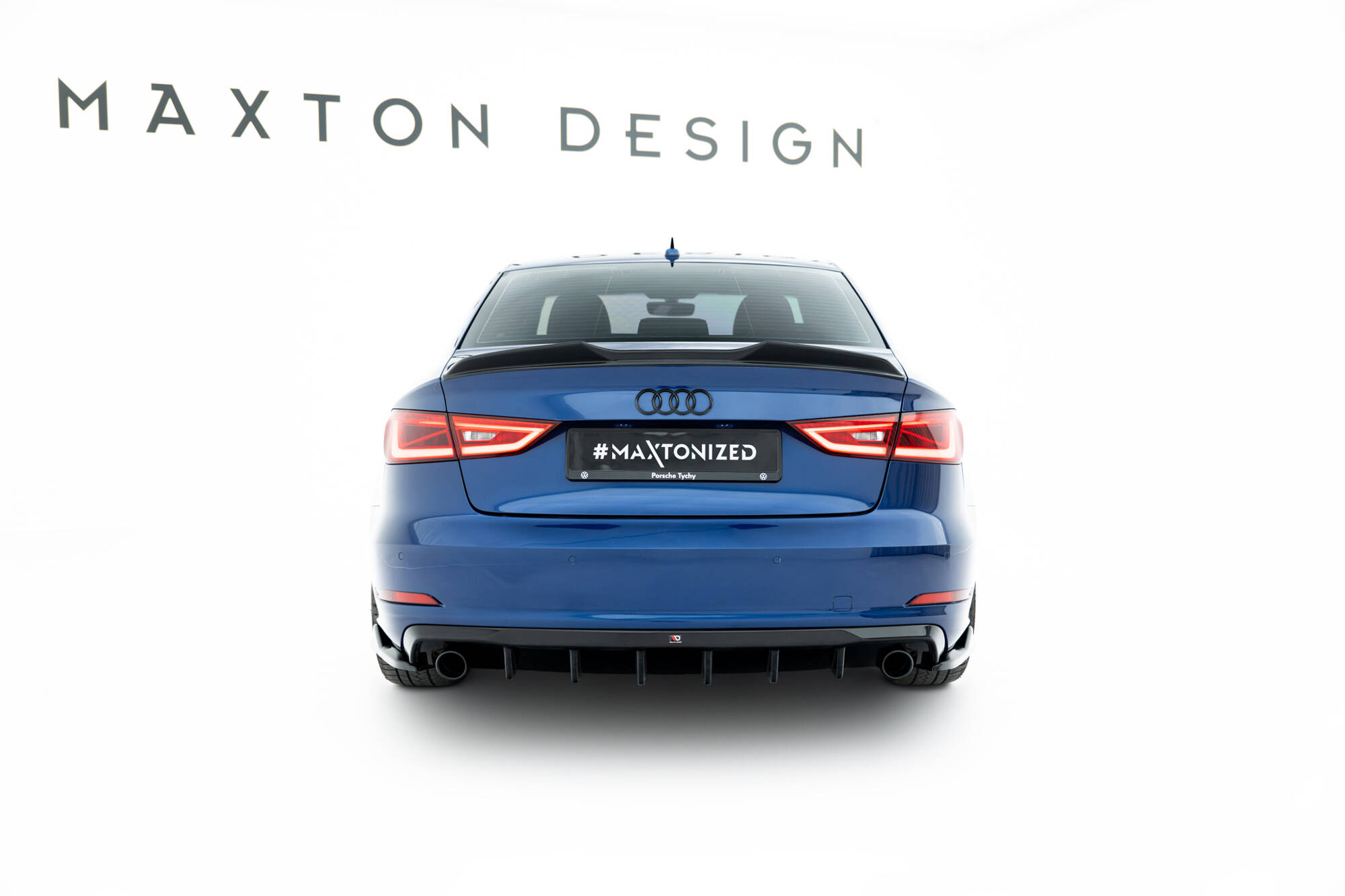 Achter Diffuser Audi A3 Sedan 8V (Versie met enkele uitlaatuiteinden aan beide kanten) Maxton