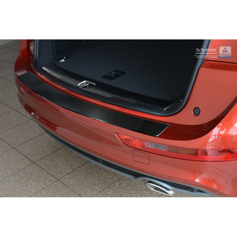 Carbon Achterbumperprotector  Audi Q5 2008-2016 Zwart Carbon