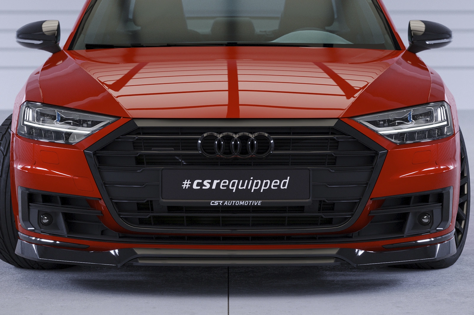 Voorspoiler Audi A8 (D5) Glans Zwart (2017–2021) CSR