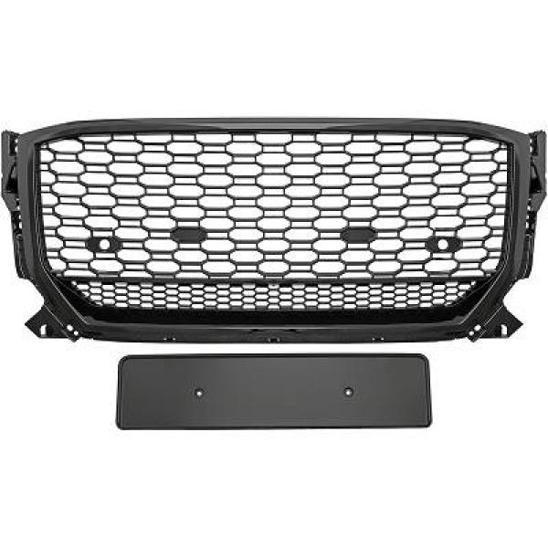 Grill Audi Q2 RS Look Glans Zwart
