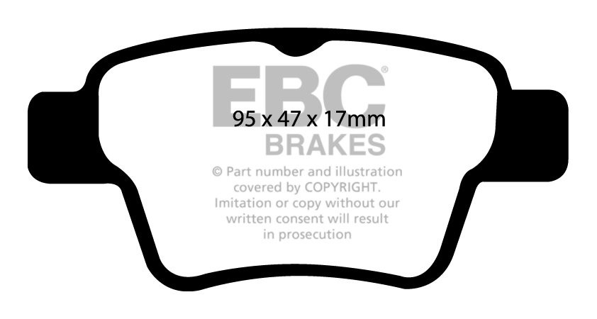 EBC Brakes CITROEN C4 2.0 TD 2007-2009 Remblokken achterzijde gr