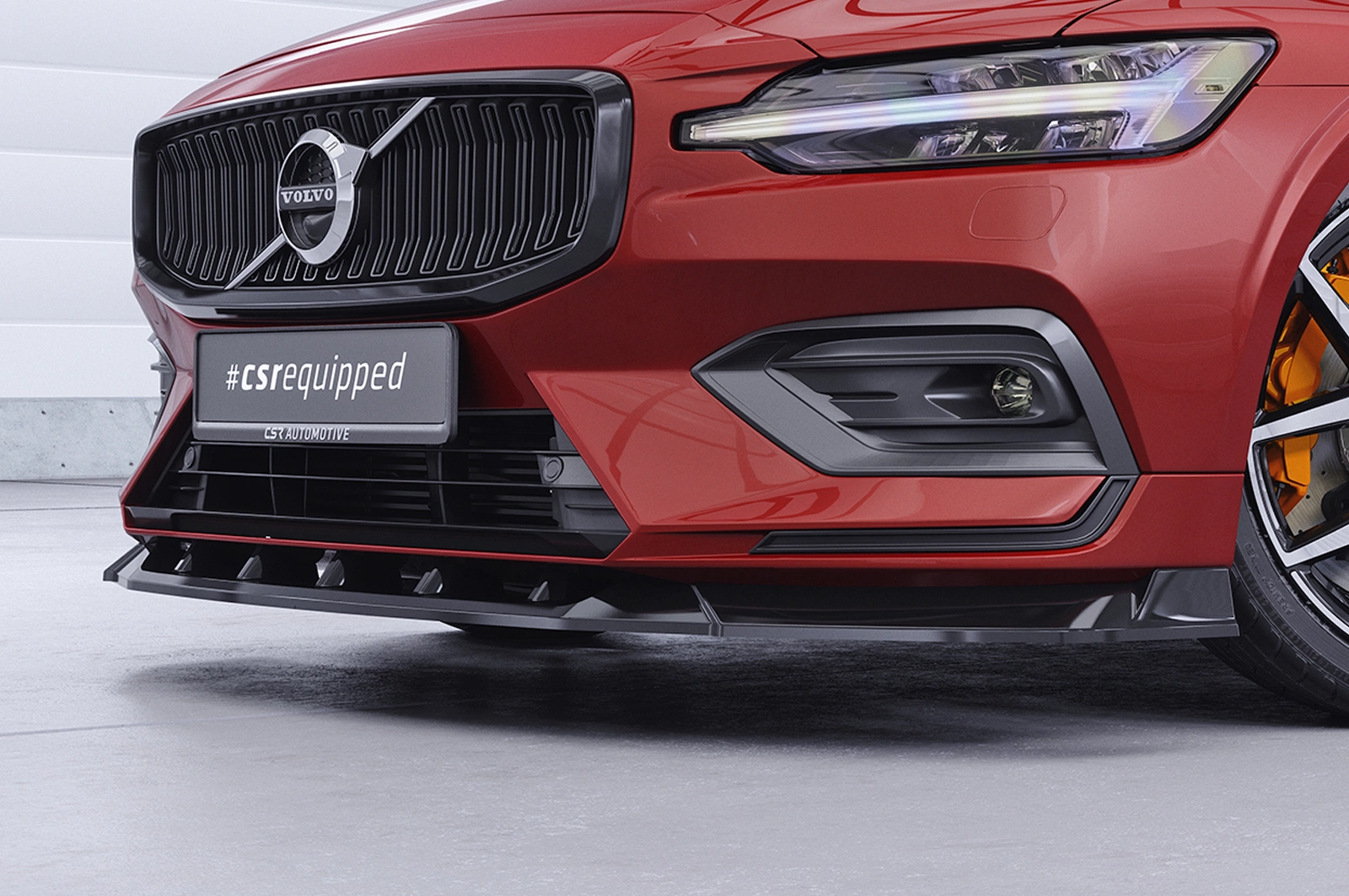 Voorspoiler Volvo S60 (3e Gen) / V60 (2e Gen) Glans Zwart - CSR Design