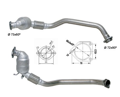 BMW 318TD 1995 cc 85 Kw / 116 cv M47N E46 Magnaflow CAT Bouwjaar