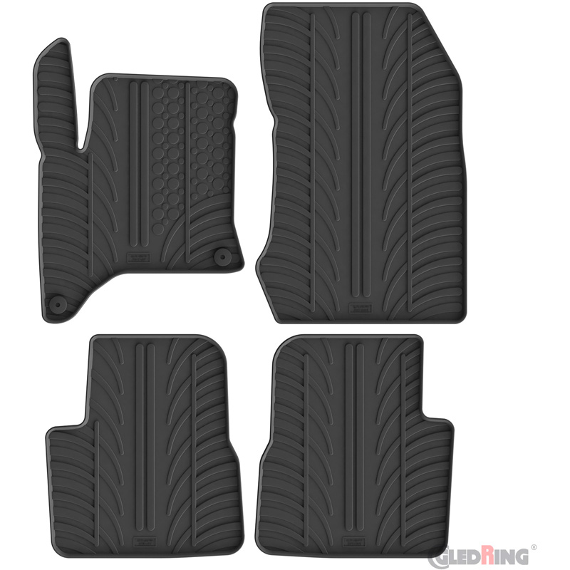 Gledring Rubbermatten  Citroën C4 III MHEV 2024- (T profiel 4-delig + montageclips)