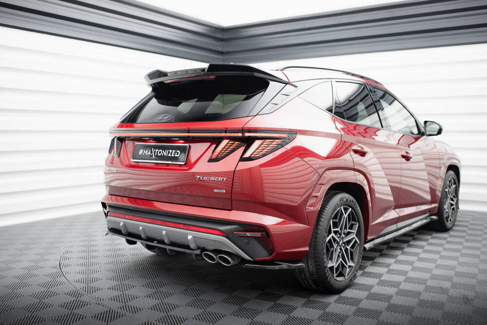 Spoiler Cap 3d Hyundai Tucson N-line Mk4 (ook Facelift) Glans Zwart